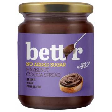 Bett'r Organic Hazelnut Cocoa Spread Without Added Sugar 250g