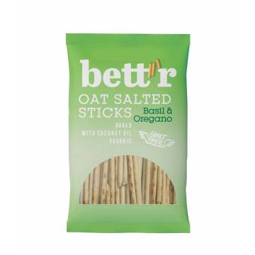 Bett'r Organic Oat Salted Sticks Basil & Oregano 50g