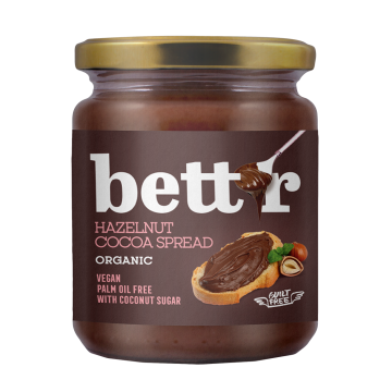 Bett'r Organic Hazelnut Cocoa Spread 250g