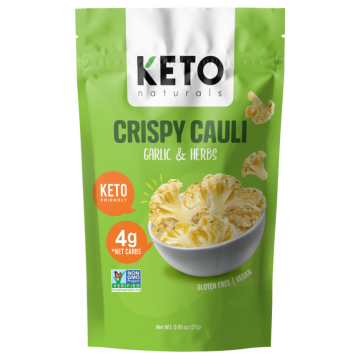 Keto Crispy Cauliflower Garlic & Herbs Bites 27g Keto Naturals