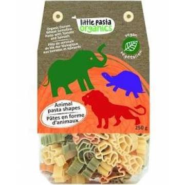 Organic Animal Shape Pasta (Spinach & Tomato), 250g Little Pasta