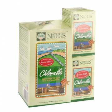 Nature's Glory Chlorella (FREE 2 x 50g) 2000 Tablets