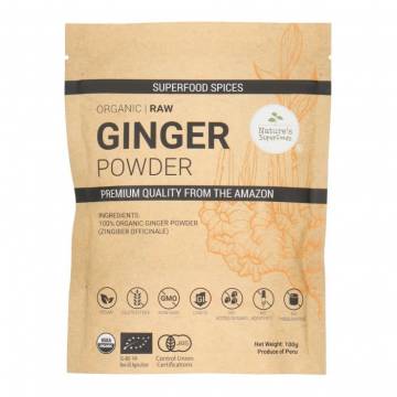 Organic Raw Ginger Powder Nature's Superfoods (100g)