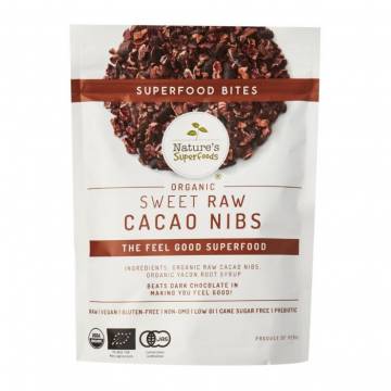 Nature's Superfoods Organic Sweet Cacao Nibs (with Yacon Syrup)