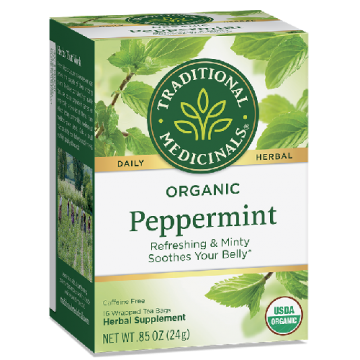 Organic Peppermint Tea Traditional Medicinals, 16 bags