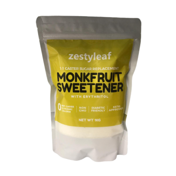 Monk Fruit Sweetener with Erythritol (Caster), 1kg Zestyleaf