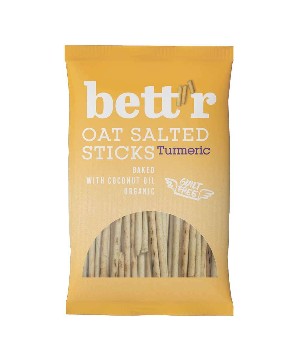 Bettr20Bio20Oat20Salted20Sticks20Turmeric2050g.jpg Bett'r Organic Oat Salted Sticks Tumeric 50g - Image 1