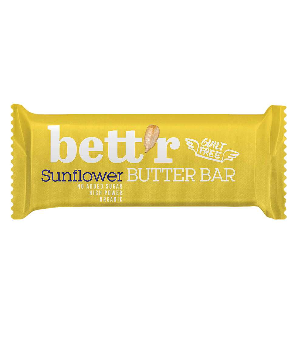 Bettr20Bio20Sunflower20Butter20Bar2030g.jpg Bett'r Organic Sunflower Butter Bar 30g - Image 1