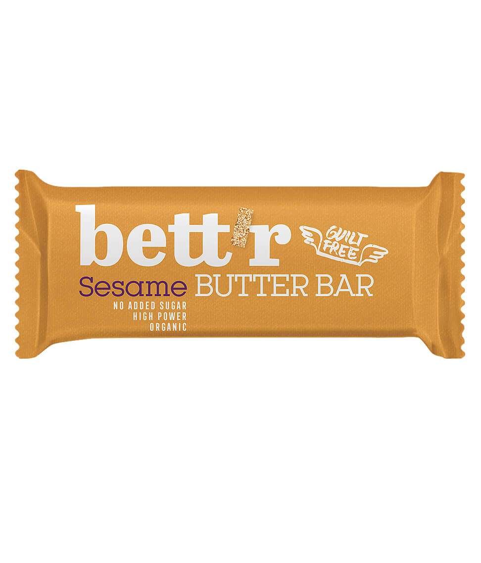 Bettr20Organic20Sesame20Tahini20Butter20Bar2030g.jpg Bett'r Organic Sesame Tahini Butter Bar 30g - Image 1