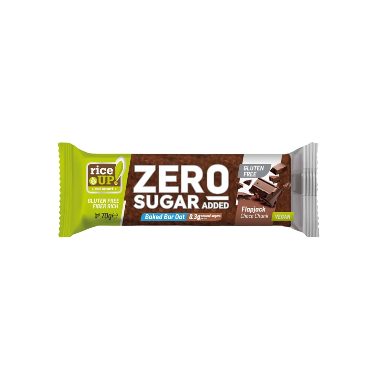 RiceUP! Zero Sugar Gluten-Free Baked Oats Bar Choco Chunk 70g RiceUp! Zero Sugar Gluten-Free Baked Oats Bar Choco Chunk 70g – healthy low sugar gluten-free snack bar