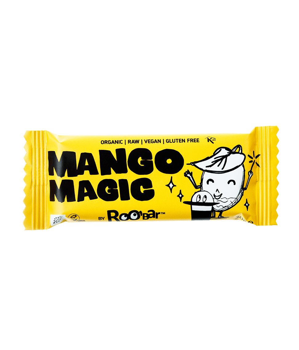 Roobar20Raw20bar20Mango20Magic2030g.png Roobar Organic Mango Magic Bar 30g - Image 1