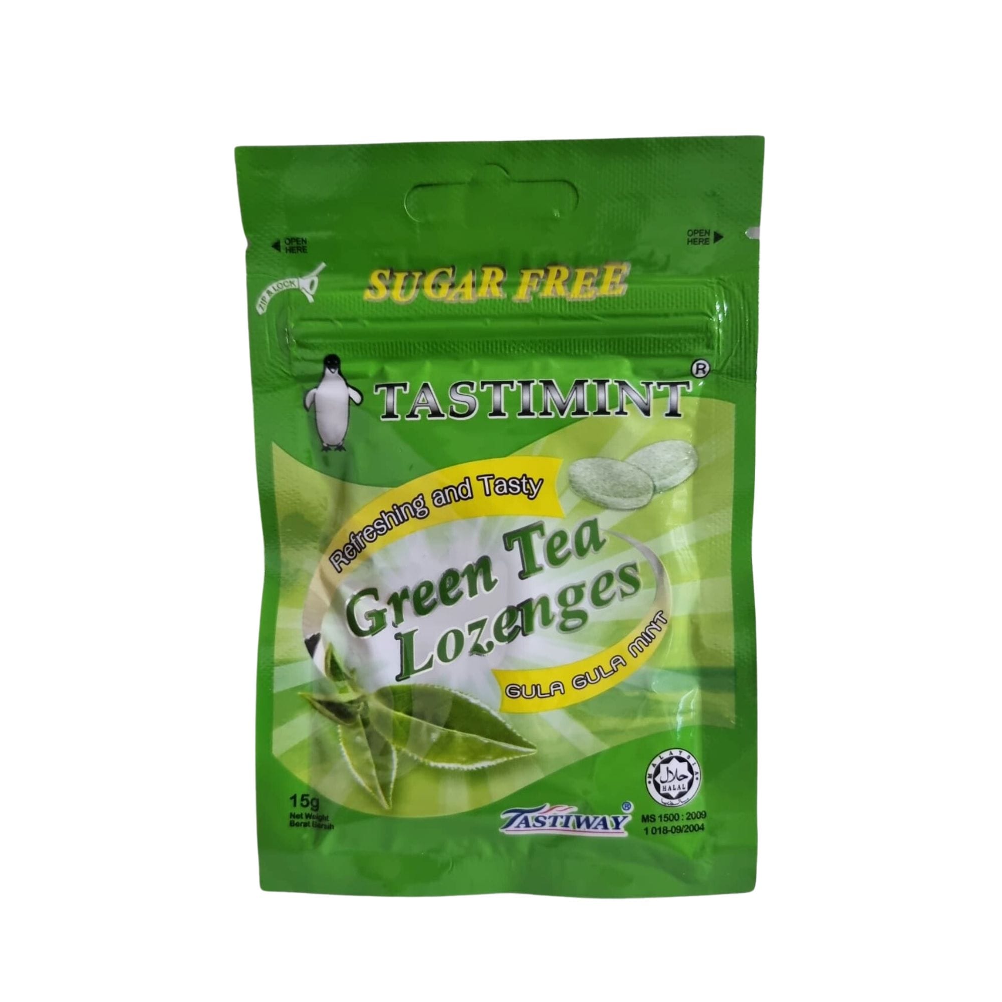 Tastimint20Green20Tea20Lozenges.jpg TastiMint Sugar Free Green Tea Lozenges 15g - Image 1