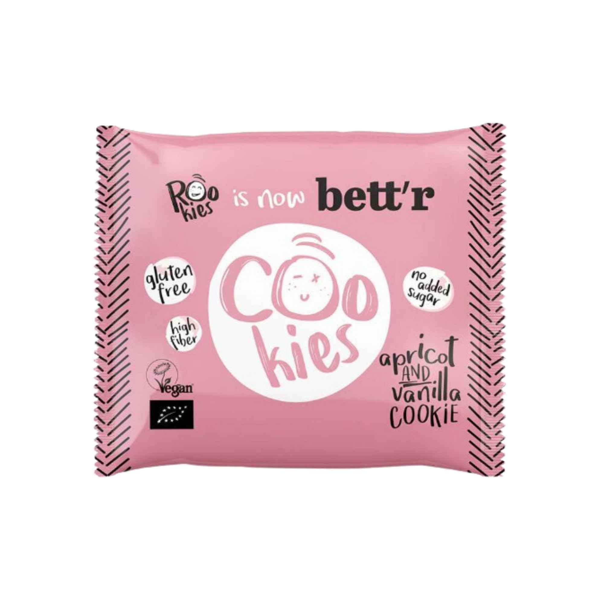 Bett'r Rookies Cookies Apricot & Vanilla Bett'r Rookies Organic Cookie Apricot & Vanilla 40g - Image 1