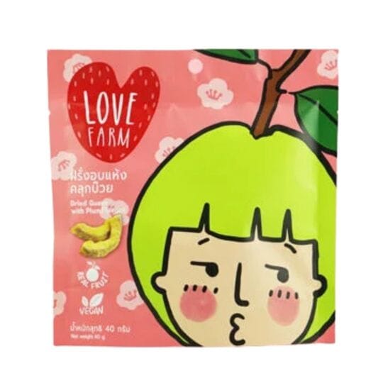 LOVE FARM Dried Guava with Plum 40g LOVE FARM Dried Guava with Plum 40g โ natural dried tropical guava plum fruit snack