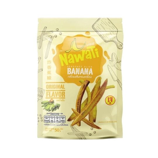 NAWATI Stick Banana Chip Original 30g NAWATI Stick Banana Chip Original 30g โ crispy natural banana chip snack sticks