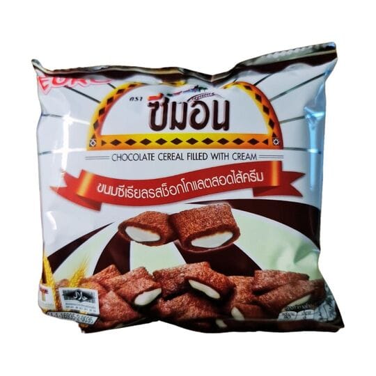 Semon Cereal Filled with Cream 17g Semon Cereal Filled with Cream 17g โ crispy cereal snack with cream filling