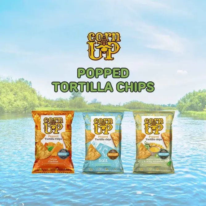 CornUp tortilla chips, a crunchy and flavourful corn-based snack available at Yes2HealthyLife Singapore.