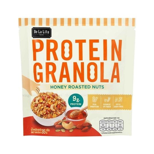 De La Lita Protein Granola Honey Roasted Nuts 35g De La Lita Protein Granola Honey Roasted Nuts 35g – high protein granola snack pack