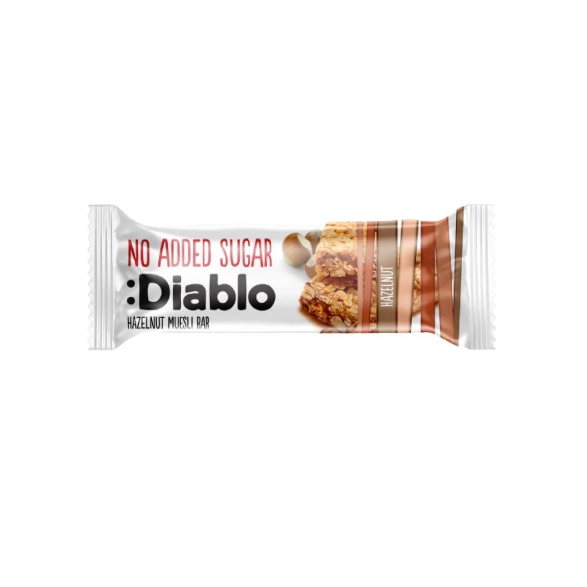 Diablo NAS Muesli Bar Hazelnut 30g Diablo No Added Sugar Hazelnut Muesli Bar 30g – low sugar wholesome muesli snack bar