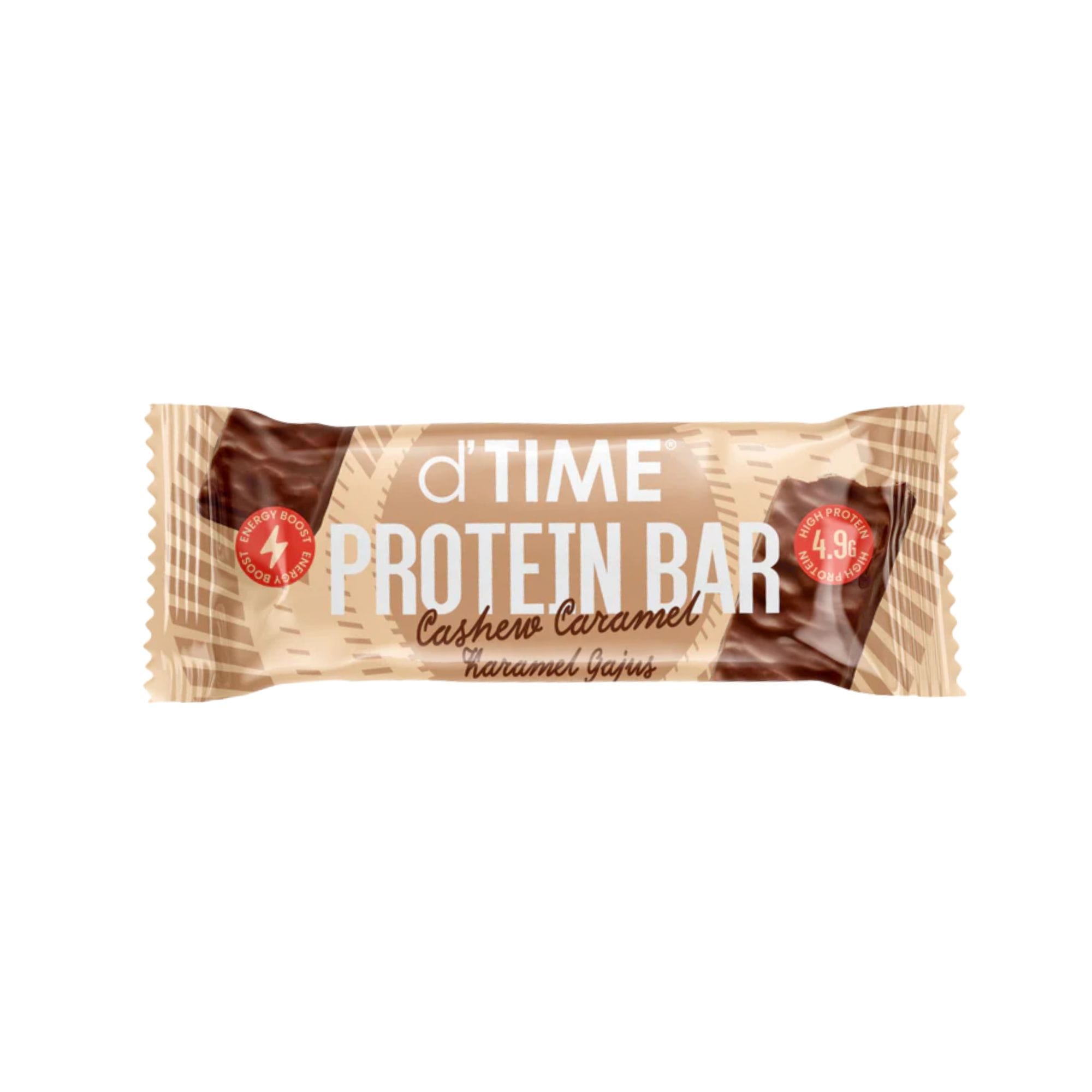 d'TIME Protein Bar Cashew Caramel 16g d'TIME Protein Bar Cashew Caramel 16g - Image 1