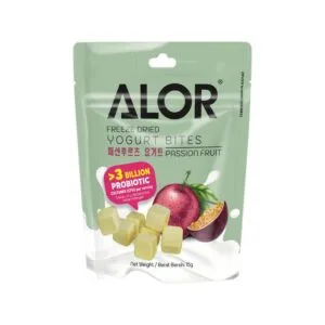 Alor Freeze Dried Yogurt Bites Passion Fruit 15g — crunchy creamy freeze‑dried fruit snack
